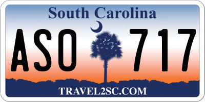 SC license plate ASO717