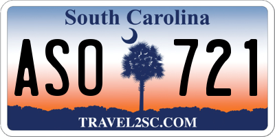 SC license plate ASO721