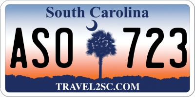 SC license plate ASO723
