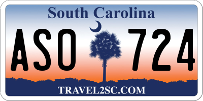 SC license plate ASO724