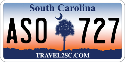SC license plate ASO727