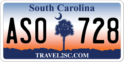 SC license plate ASO728