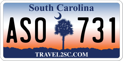 SC license plate ASO731