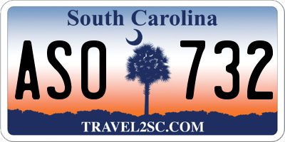 SC license plate ASO732