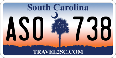 SC license plate ASO738