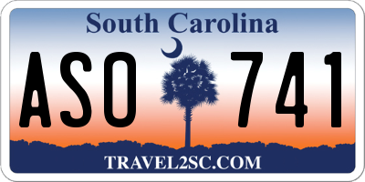SC license plate ASO741