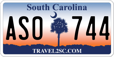 SC license plate ASO744
