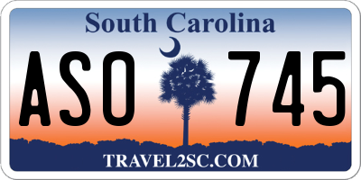 SC license plate ASO745