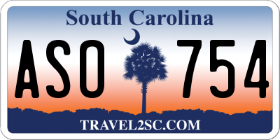 SC license plate ASO754