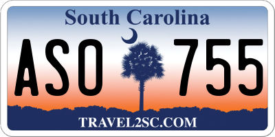 SC license plate ASO755