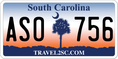 SC license plate ASO756