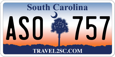 SC license plate ASO757