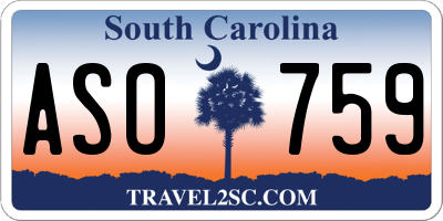 SC license plate ASO759