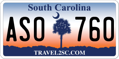 SC license plate ASO760