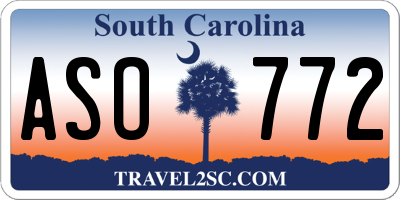 SC license plate ASO772