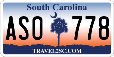 SC license plate ASO778