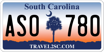 SC license plate ASO780