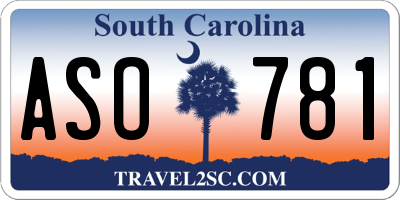 SC license plate ASO781