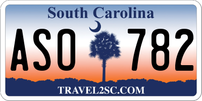 SC license plate ASO782