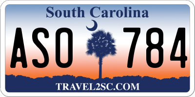 SC license plate ASO784