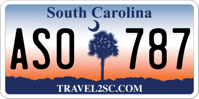 SC license plate ASO787