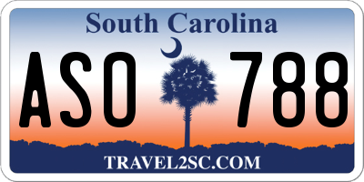 SC license plate ASO788