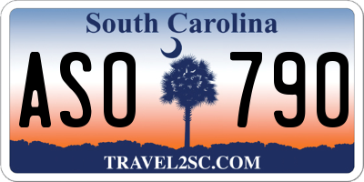SC license plate ASO790