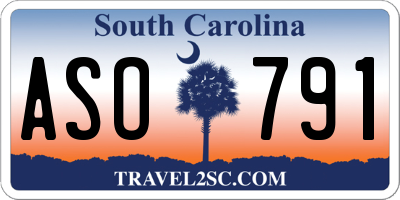 SC license plate ASO791