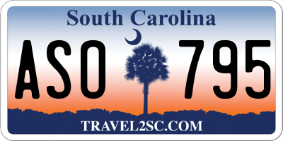 SC license plate ASO795