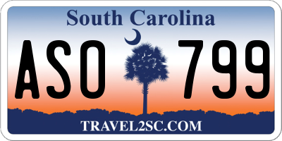SC license plate ASO799