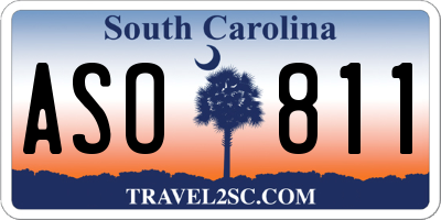 SC license plate ASO811