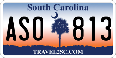 SC license plate ASO813