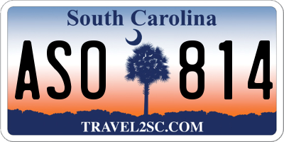 SC license plate ASO814
