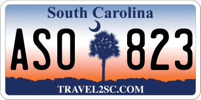 SC license plate ASO823