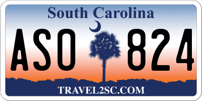 SC license plate ASO824