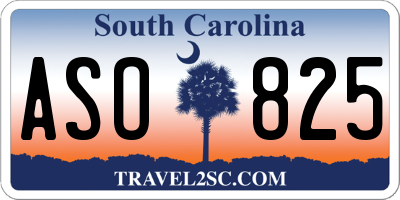 SC license plate ASO825