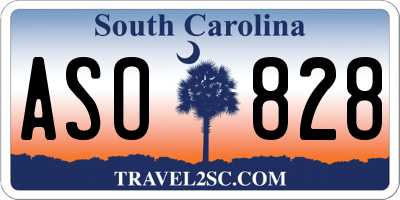SC license plate ASO828