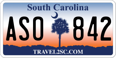 SC license plate ASO842