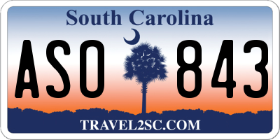SC license plate ASO843