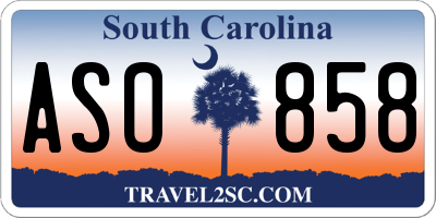 SC license plate ASO858