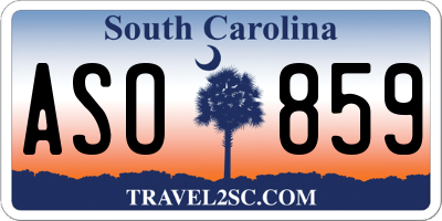 SC license plate ASO859