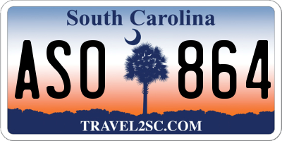 SC license plate ASO864