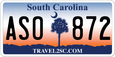 SC license plate ASO872