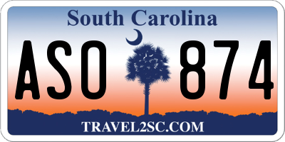 SC license plate ASO874