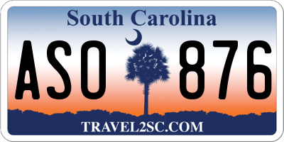SC license plate ASO876