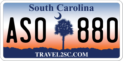 SC license plate ASO880