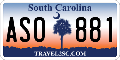 SC license plate ASO881