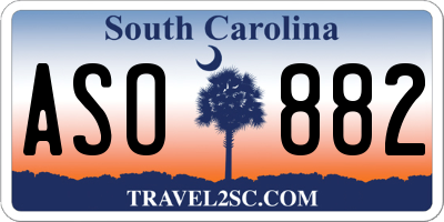 SC license plate ASO882