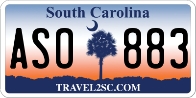 SC license plate ASO883