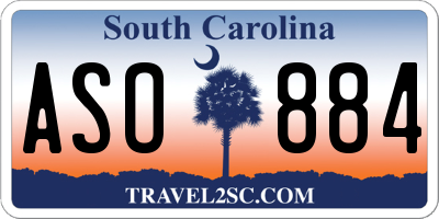 SC license plate ASO884